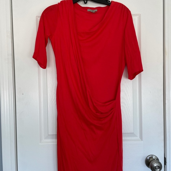 Helmet Lang feather draped Jersey dress - Picture 5 of 7